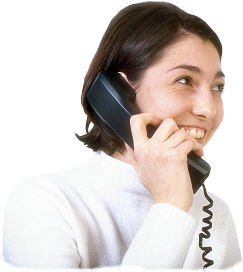 Woman looking positive on phone